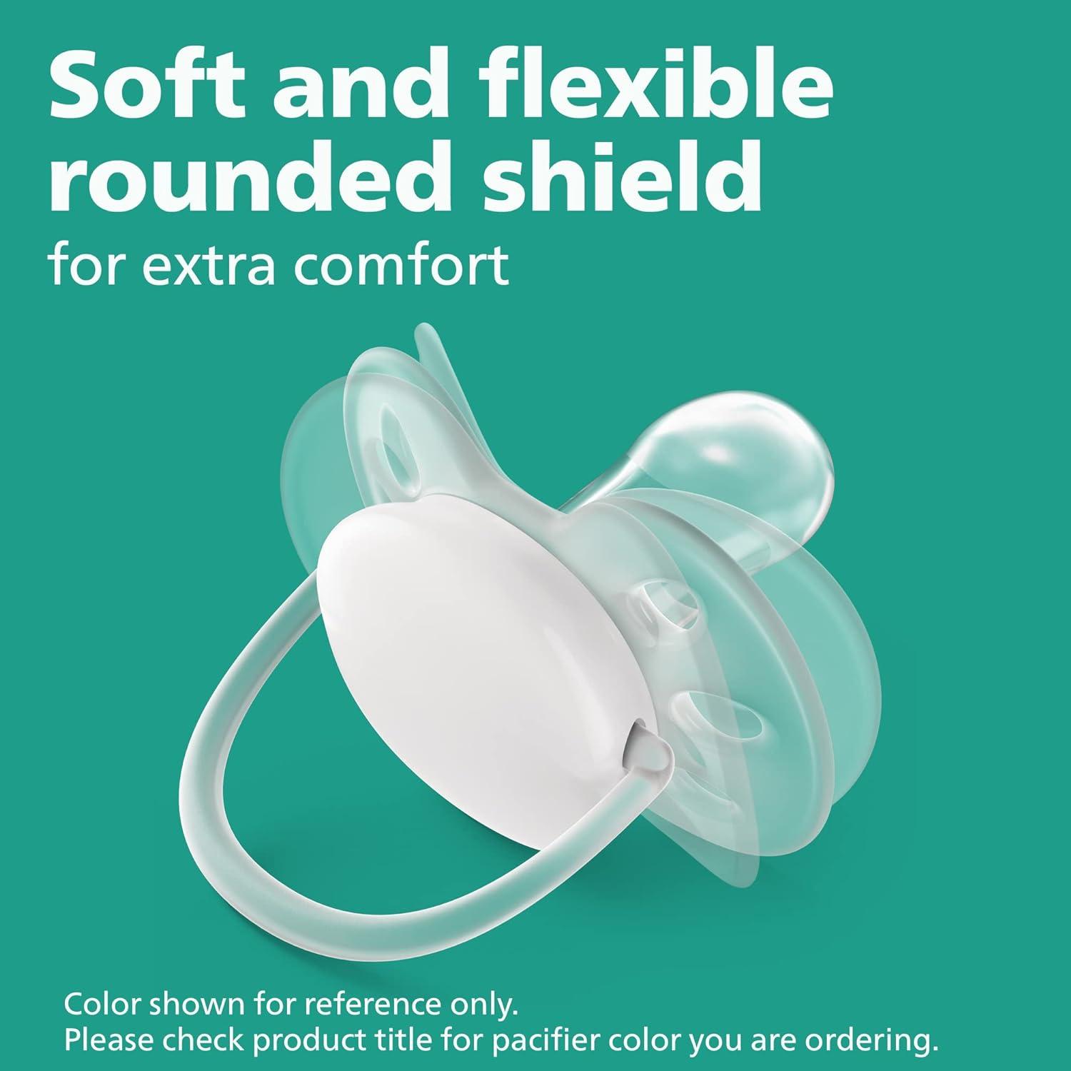 image:imagePhilips AVENT Ultra Soft Pacifier 06 Months Dreams and Happy Designs 4 Pack WhiteGreen SCF22243DreamsHappy