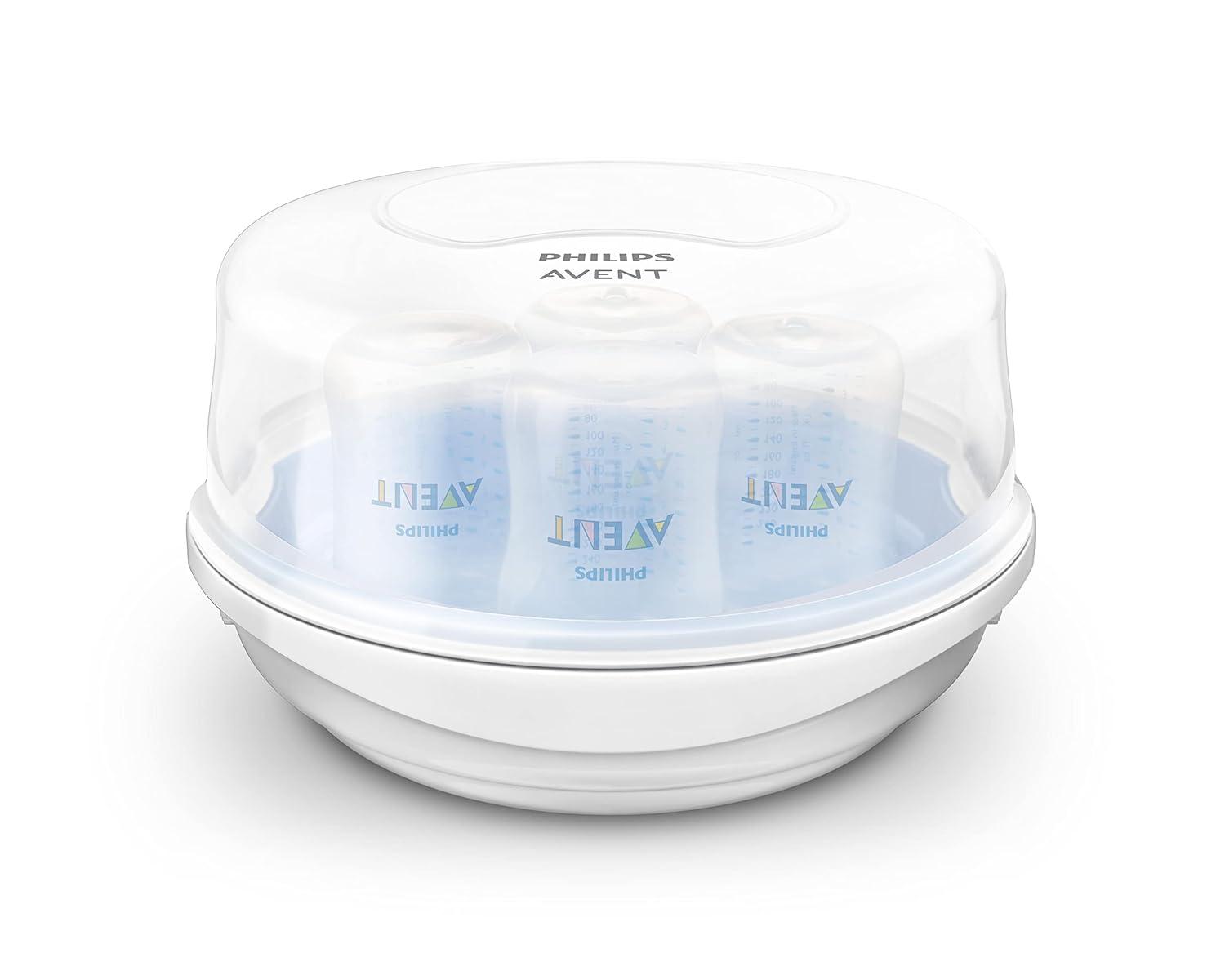 image:imagePhilips Avent Microwave Steam Sterilizer for Baby Bottles Pacifiers Cups and More SCF281054 Count Pack of 3