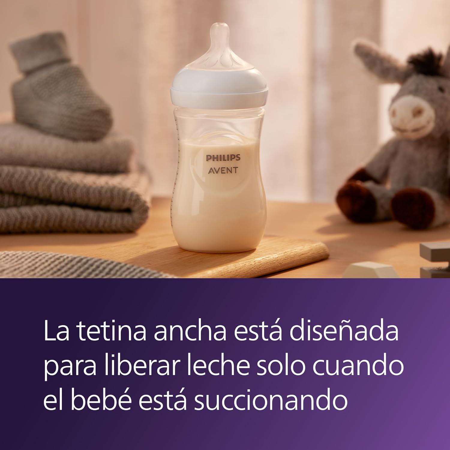 image:imagePhilips Avent Natural Baby Bottles with Natural Response Nipples Medium Flow Flow 3 with Seahorse and Starfish Design 9oz 4Pack SCY90368Blue