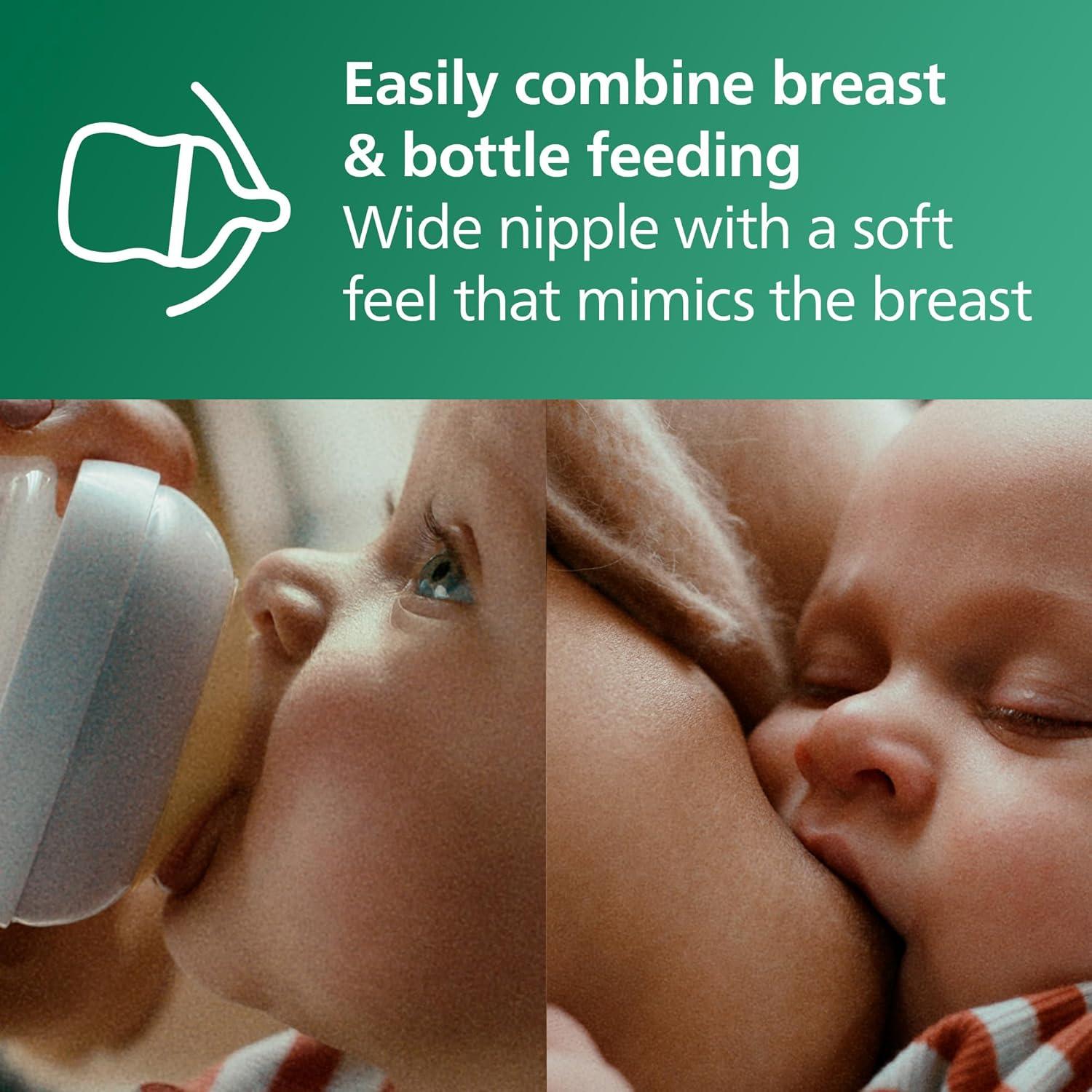 image:imagePhilips Avent Natural Glass Baby Bottles with Natural Response Nipples Medium Flow Flow 3 8oz 4Pack SCY913048 Count Pack of 2