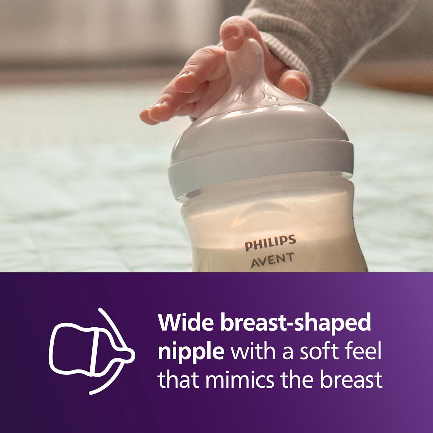 image:imagePhilips Avent Natural Response Baby Gift Set 3X 4oz Bottles with Slow Flow Nipple Level 2 2X 9oz Bottles with Medium Flow Nipple Level 3 2 Extra Nipples 2X Soothie Pacifiers 03m SCD838021 Count Pack of 1