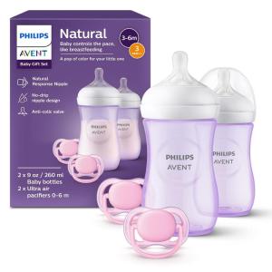 image:imagePhilips AVENT Natural Baby Bottle with Natural Response Nipple Teal Baby Gift Set SCD83702Purple