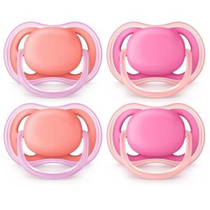 image:imagePhilips AVENT Ultra Air Pacifier 618 Months PinkPeach 4 Pack SCF24542PinkPeach