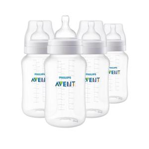 image:imagePhilips Avent AntiColic Bottle with AirFree Vent 4oz with Flow 1 Nipples 0m 4pk Clear SCY70104Clear