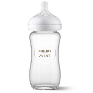 image:imagePhilips Avent Natural Glass Baby Bottles with Natural Response Nipples Medium Flow Flow 3 8oz 4Pack SCY913048 Ounce Pack of 1
