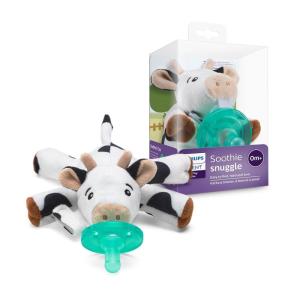 image:imagePhilips Avent Soothie Snuggle Pacifier Holder with Detachable Pacifier 0m Cow SCF34705Pack of 1