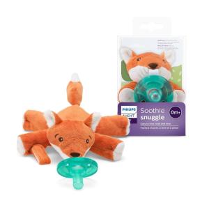 image:imagePhilips Avent Soothie Snuggle Pacifier Holder with Detachable Pacifier 0m Fox SCF34708