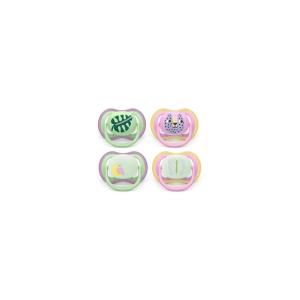 image:imagePhilips Avent Ultra Air Day amp Night Pacifiers  Orthodontic Design for Babies 618 Months GlowintheDark Version Soft Silicone Symmetrical Nipple BPAfree 2 Sterilizing Cases 4 Pack SCF08732