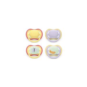 image:imagePhilips Avent Ultra Air Day amp Night Pacifiers Orthodontic Design for Babies 06 Months Glow in The Dark Soft Silicone Symmetrical Nipple BPAFree 2 Sterilizing Cases 4 Pack SCF08731