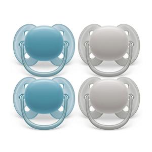 image:imagePhilips Avent Ultra Soft Pacifiers  Orthodontic Design for Babies 618 Months Flexible Shield Silicone Symmetrical Nipple BPAFree 2 Sterilizing Cases 4 Pack SCF09151misty dawn  silk beige